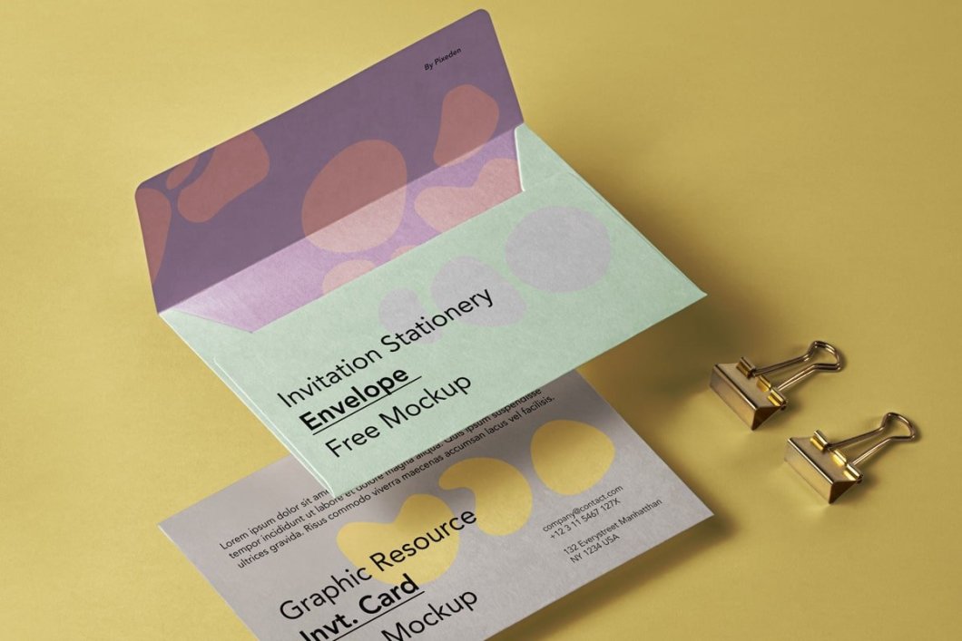 Invitation Psd Envelope Mockup Set