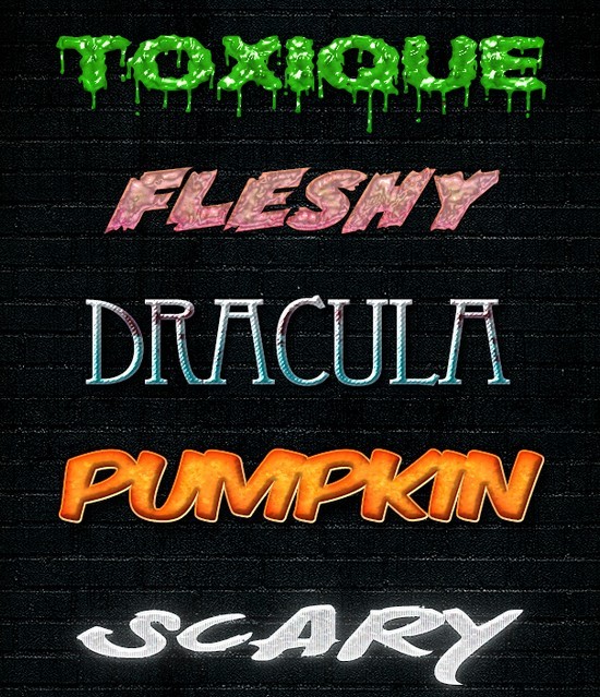 10 HALLOWEEN TEXT STYLES FREEBIE