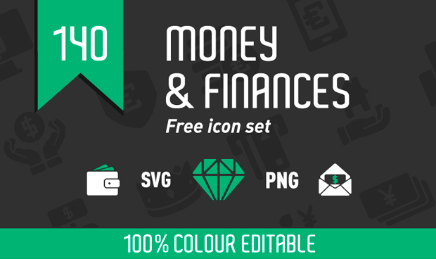 140 Money and Finances Icon Set