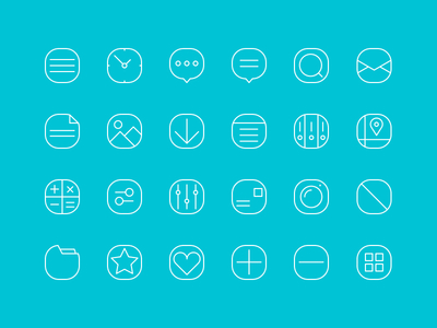 20+ Simple Line Icons