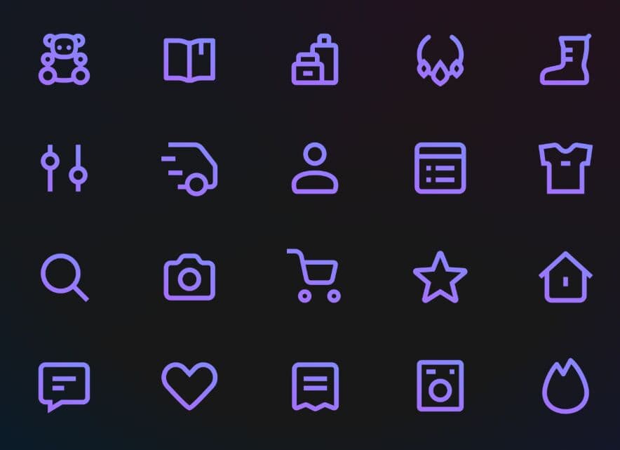 20 E-commerce Free Icons