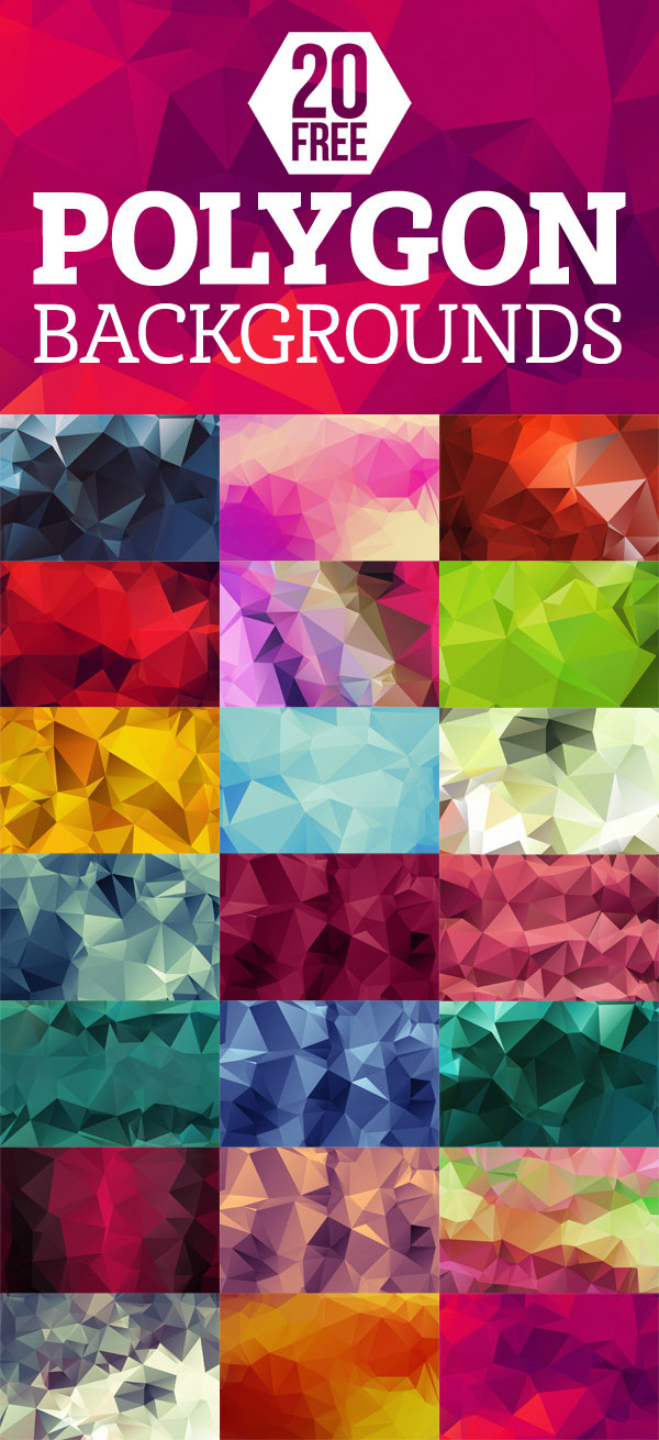 20 Free High-Res Geometric Polygon Backgrounds