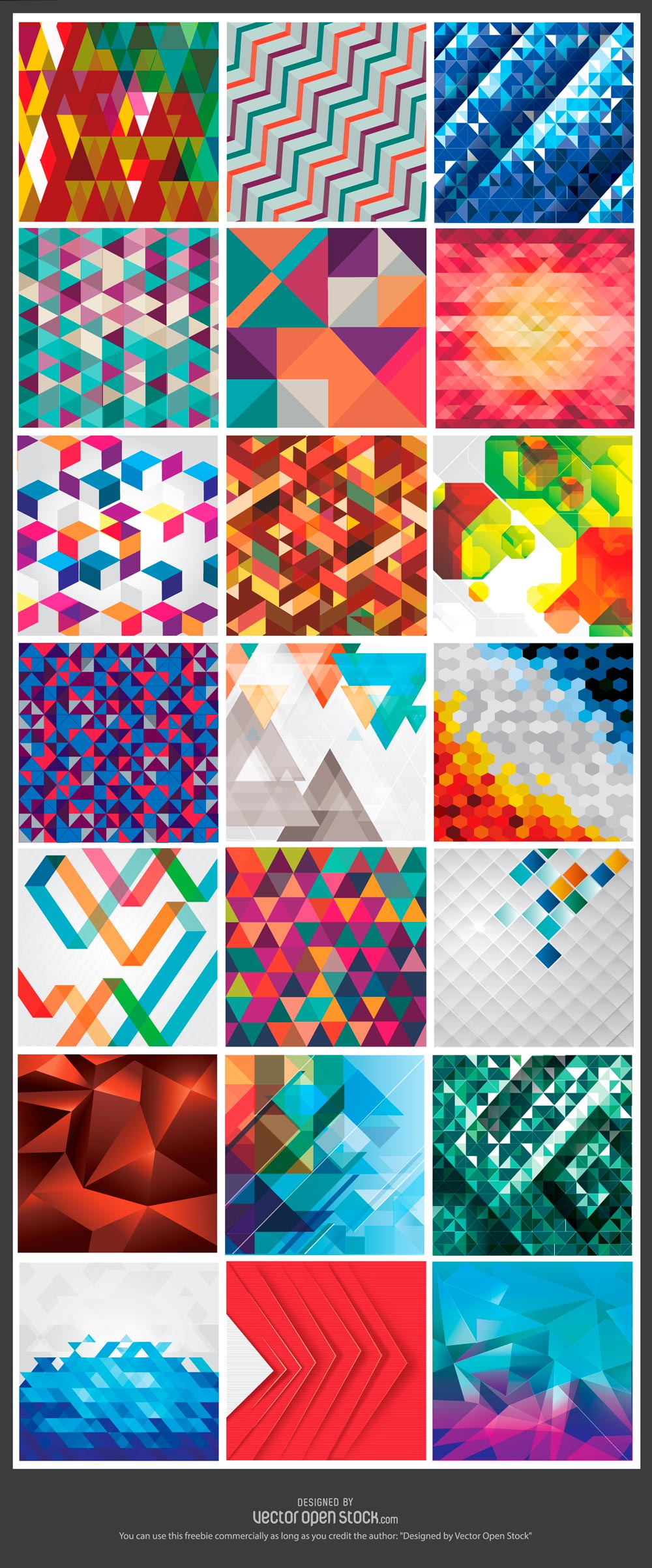 21 Free Vector Geometric Backgrounds
