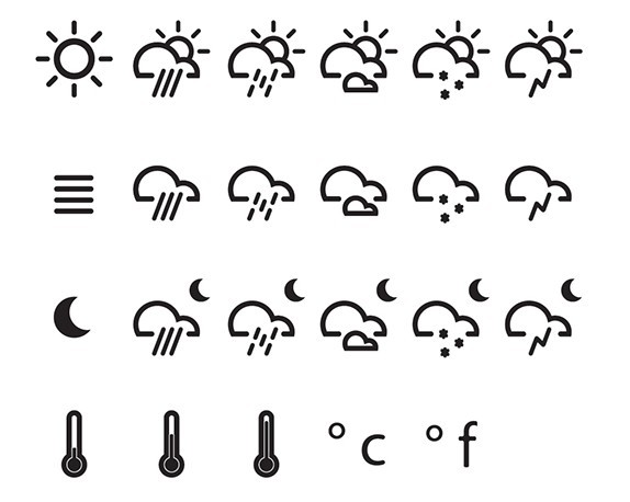 23 FREE weather icon set