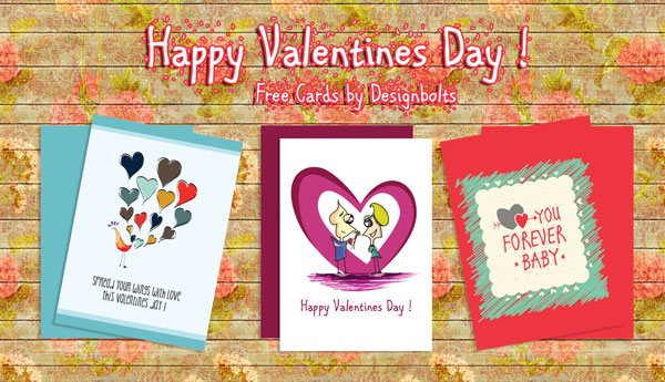 3 Free Happy Valentine’s Day Card Designs & Vector Illustrations