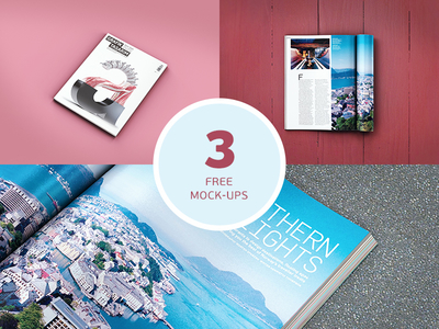 3 Magazine Mockups