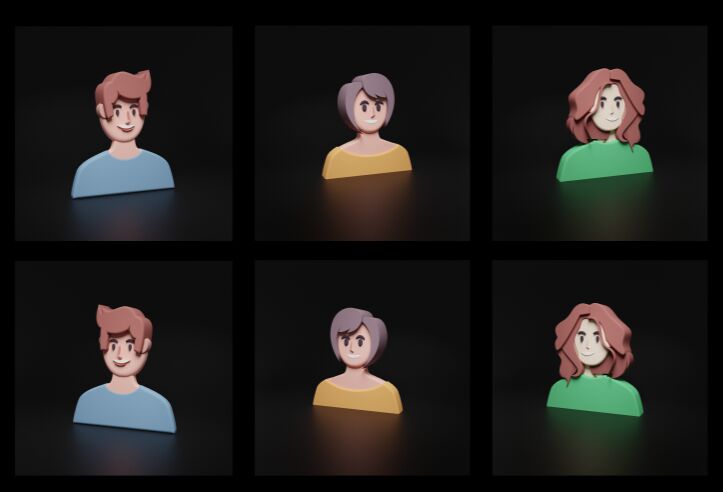 3d Avatars Set