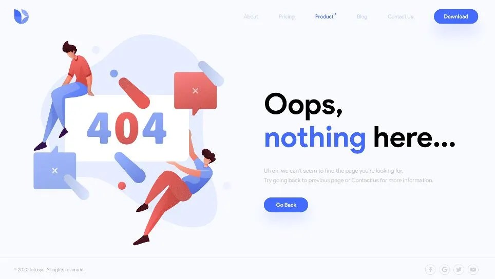 404 Error Page Illustration Template