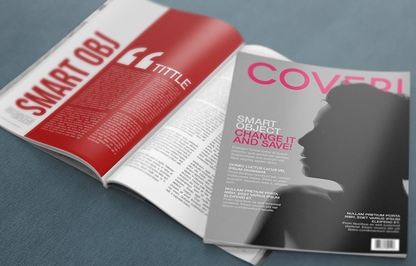 4K Realistic Magazine Mockup PSD