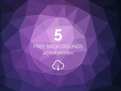 5 Free Geometric Polygonal Backgrounds