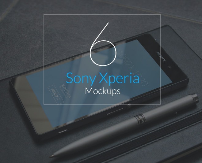 6 high resolution Sony Xperia mockups