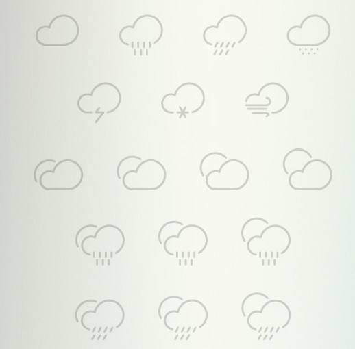 61 Outlined Weather Icons Collection