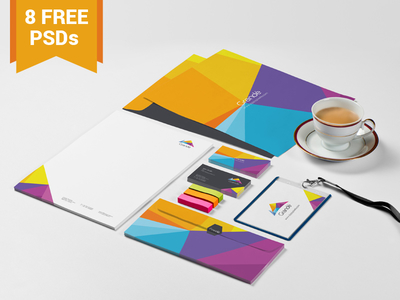 8 Free Stationary Mockups