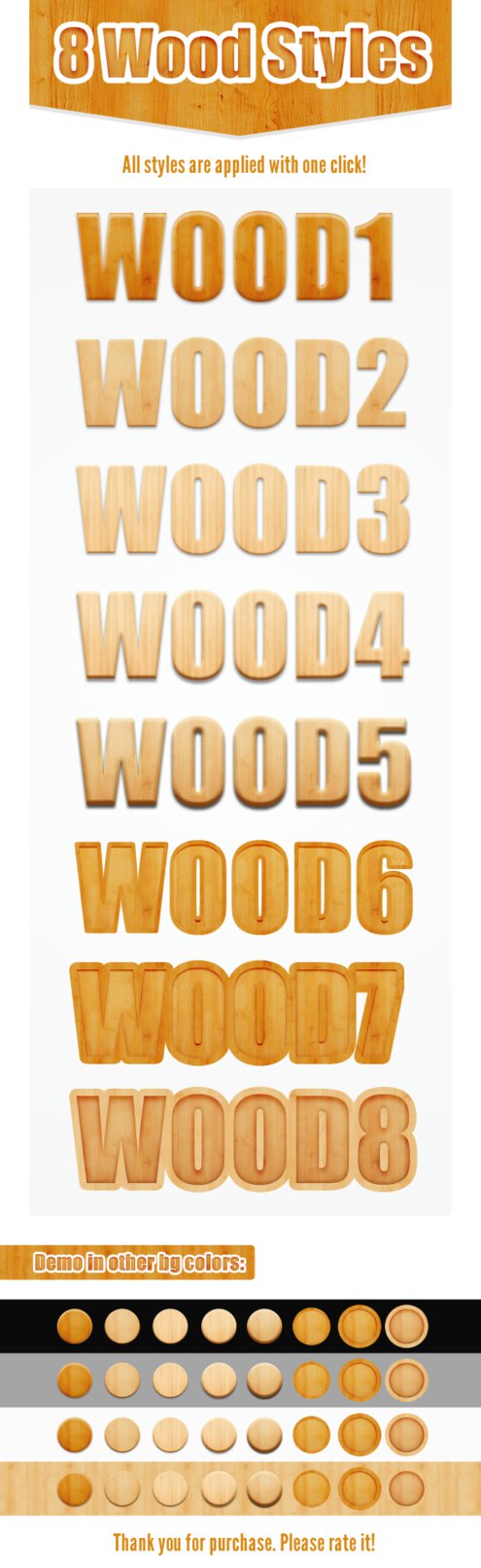 8 Wood Photoshop Layer Styles
