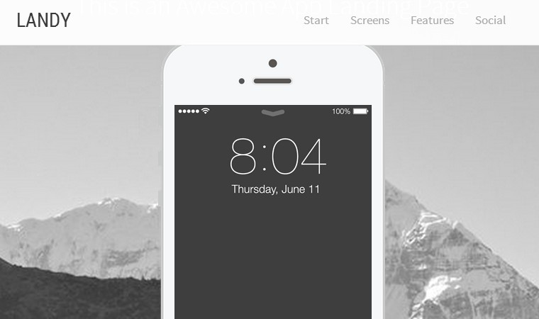 A Responsive One Page HTML5 Template - Landy