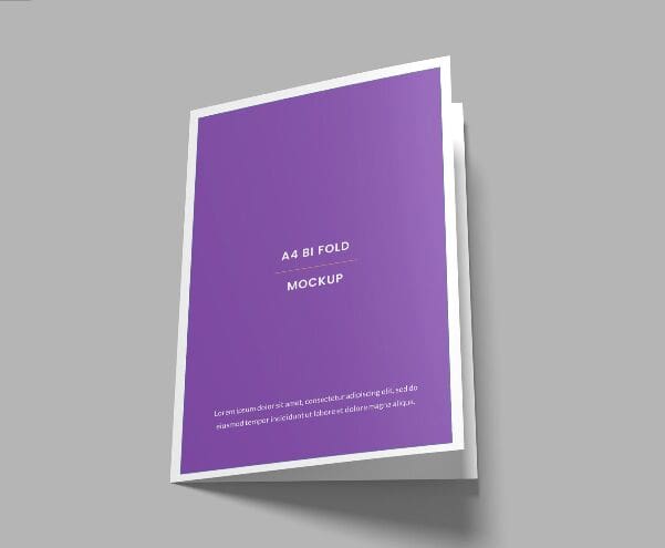 A4 Bifold Brochure Mockup