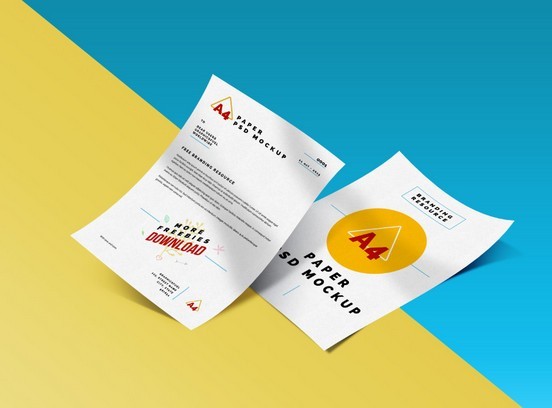 A4 PAPER PSD MOCKUP