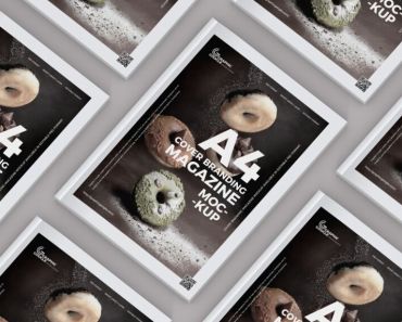 A4 Size Cover Branding Magazine Mockup