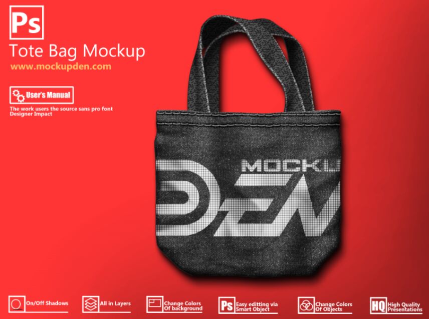 Abstract Print Tote bag Mockup