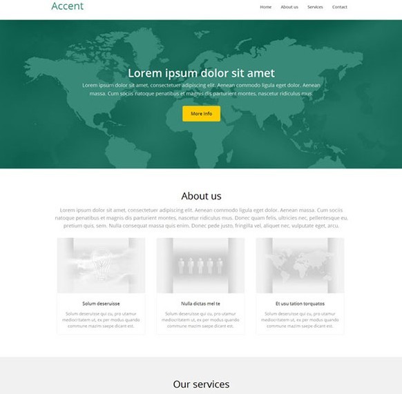 Accent – Free One Page HTML5 Template