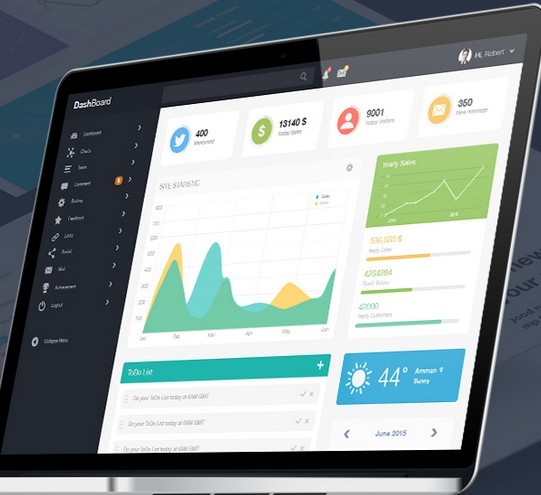 Admin DashBoard Free UI PSD