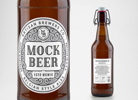 Artisan Beer Bottle MockUp