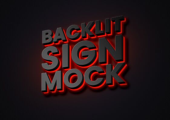 Backlit Sign Mockup-min