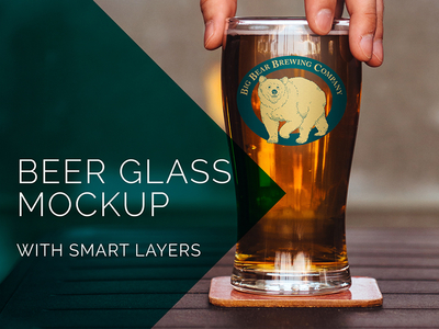 Beer Glass Mockup Freebie