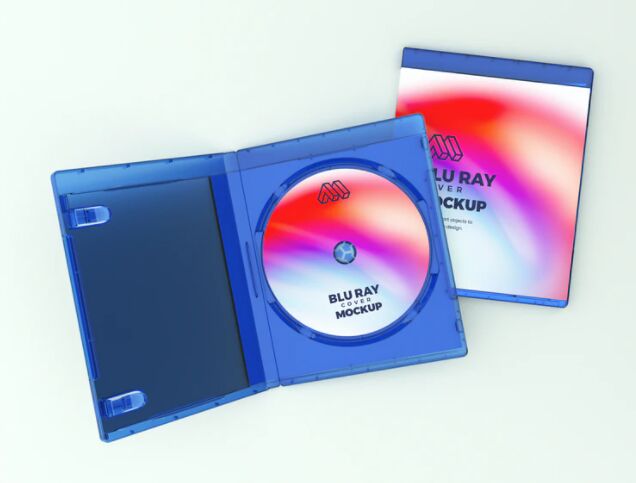 Blue Ray Cover PSD Mockup