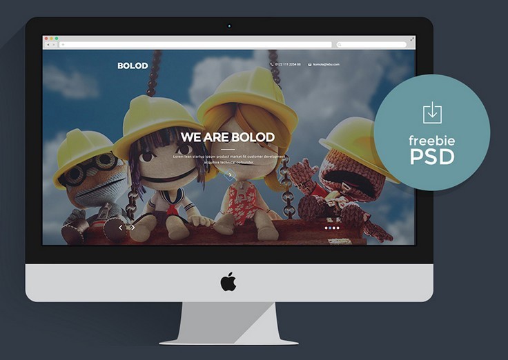 Bolod One Page PSD Template