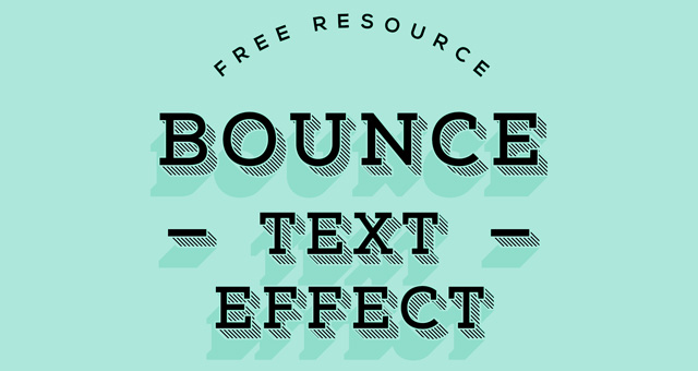 Bounce Psd Text Effect