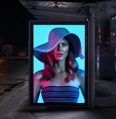 Bus Shelter PSD Poster Mockup For Outdoor Advertisement