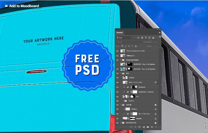 Busdoor Backbus PSD Mockup