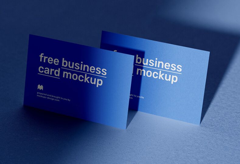 Business Cards With Shadow Mockup