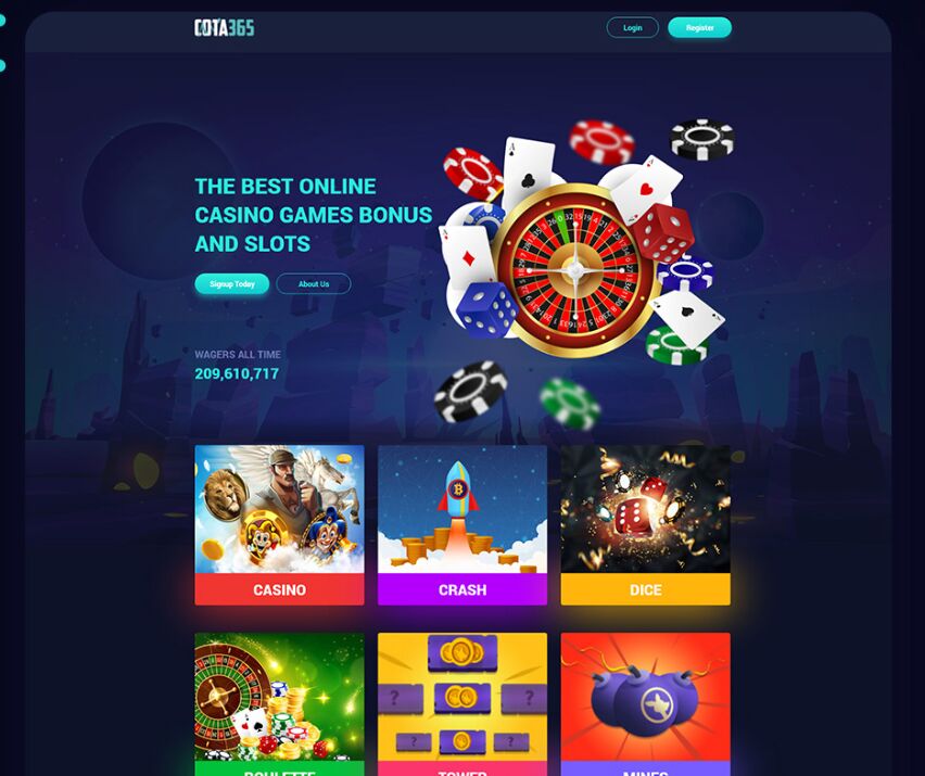 Casino Games Landing Page Free XD Template