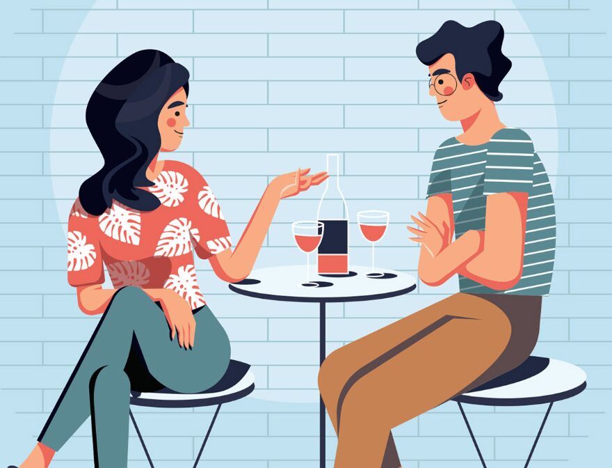 Couple Dating Illustration