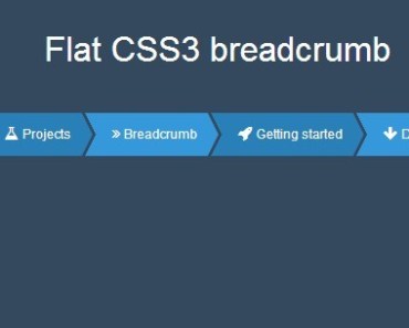 Creating A Flat Style Breadcrumb With Pure CSS3