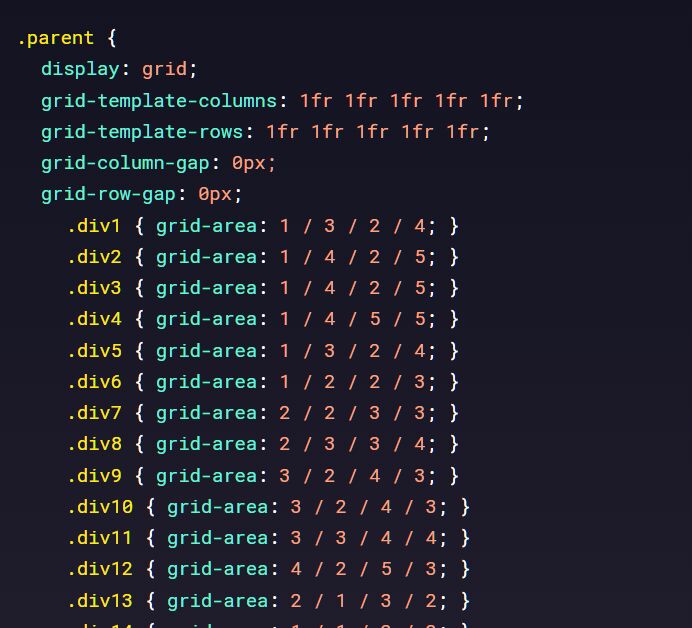 CSS Grid Generator Snippets