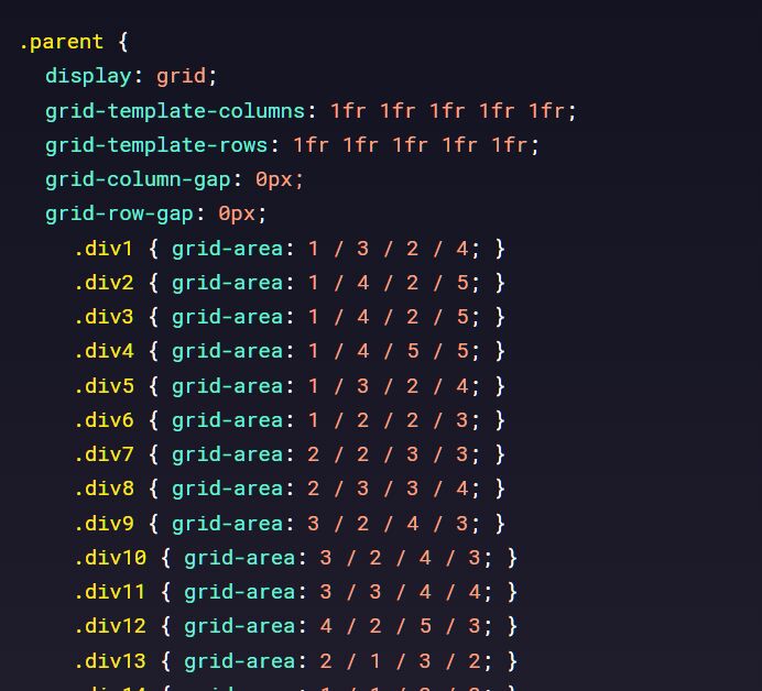 CSS Grid Generator Snippets