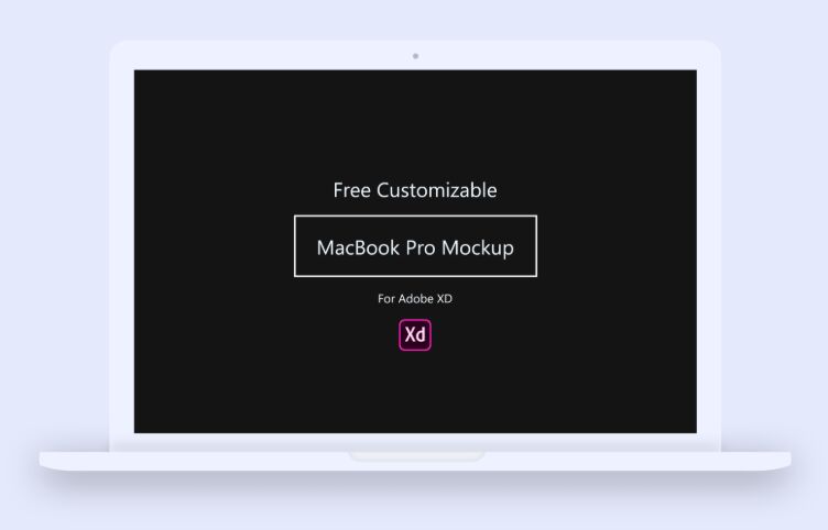 Customizable Clay Macbook Pro Mockup For XD