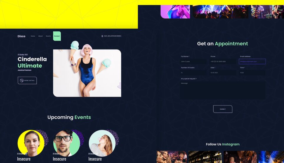 Disco Website Template