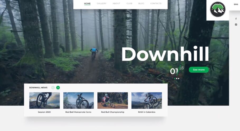 Downhill Biking PSD Template