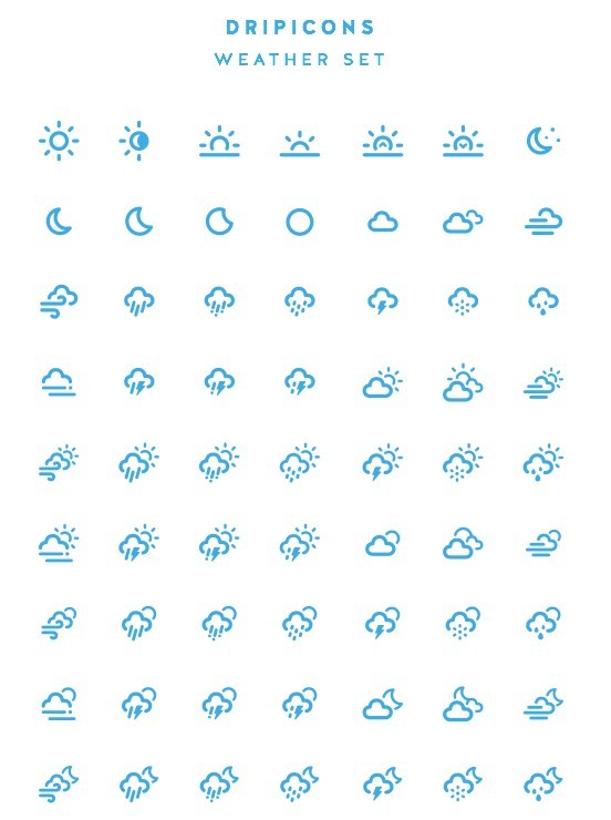 Dripicons - Weather Set