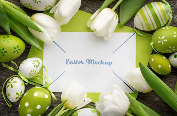 Easter Card PSD Mockup