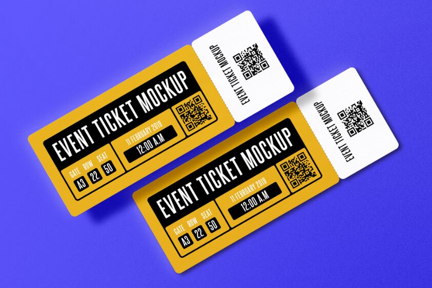 Event Ticket PSD Mockup