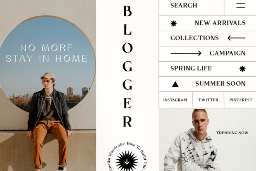 Fashion Blog Template Adobe XD