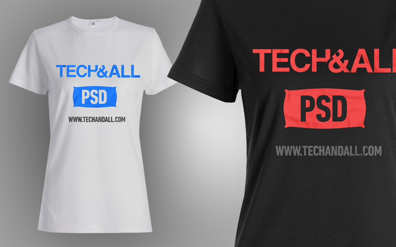 Female T Shirt Mockup PSD