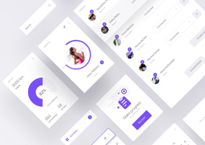 Fitness App UI Kit Sketch