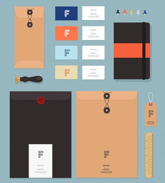 Flat MockUps Stationery Items