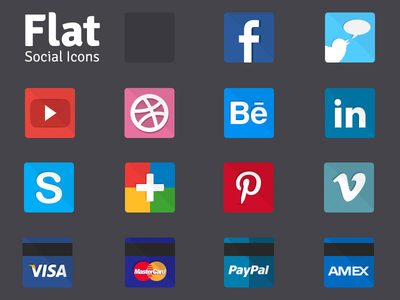 Flat Social Icons (Freebie)